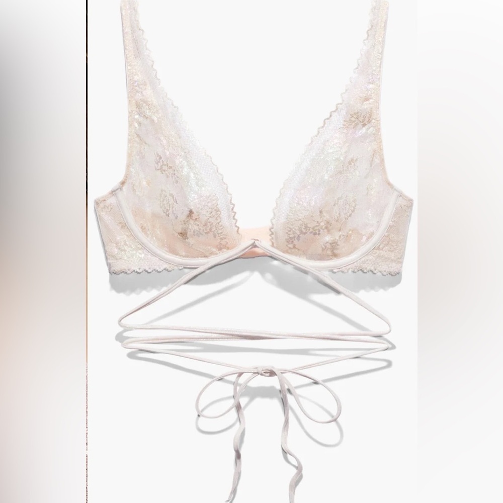 Savage x fenty women’s cage lace unlined bra with tie 32A